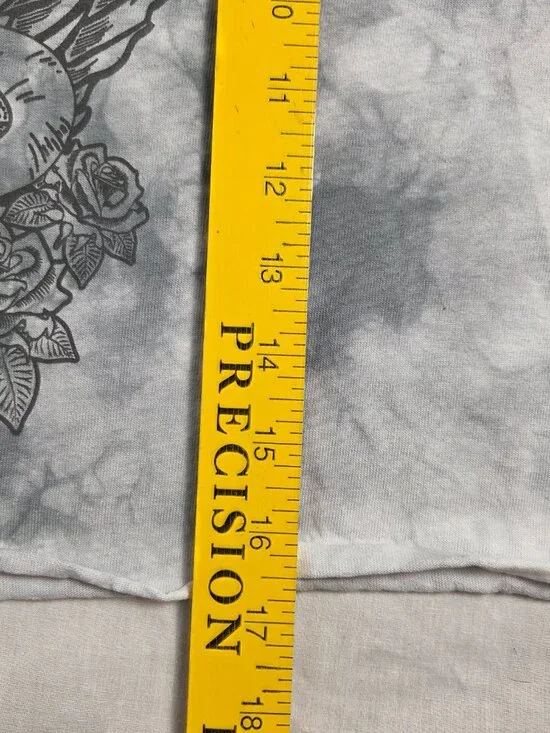 Von Dutch Tie Dyed Gray Long Sleeve Cropped T shirt Medium - Picture 6 of 8